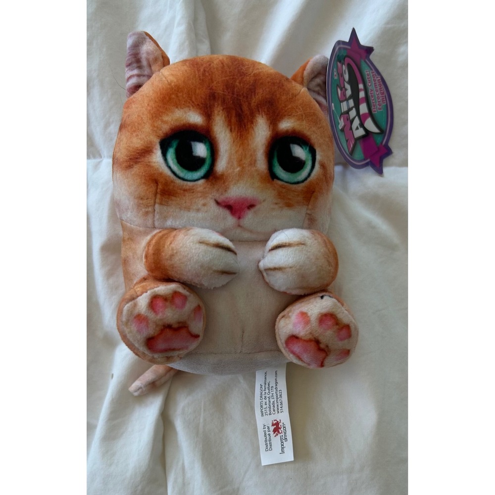 Wild Alive‎ Orange Tabby Cat Plush Stuffed Animal Kitten Toy with Tags